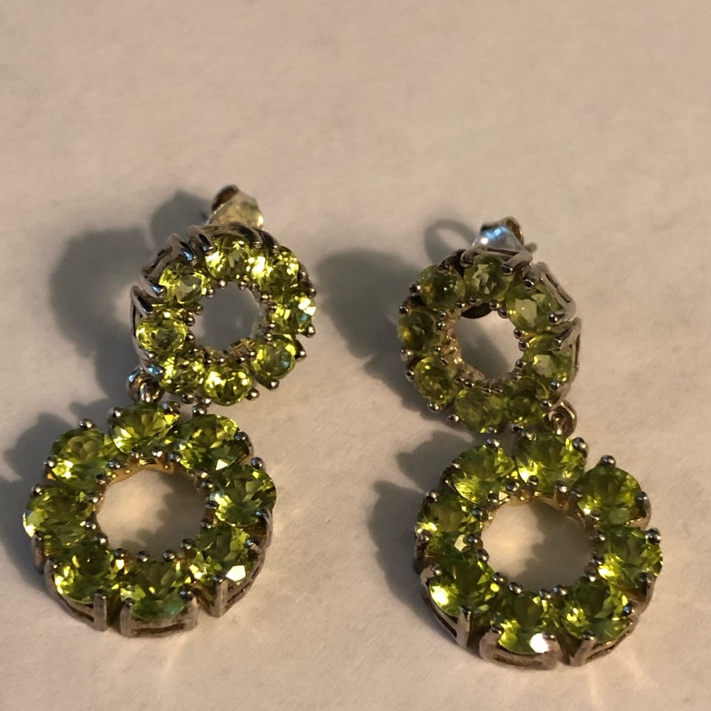 Peridot 6.56 ctw in Sterling Silver Earrings